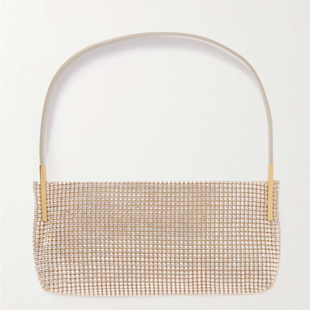 Saint Laurent Suzanne crystal-embellished satin shoulder bag